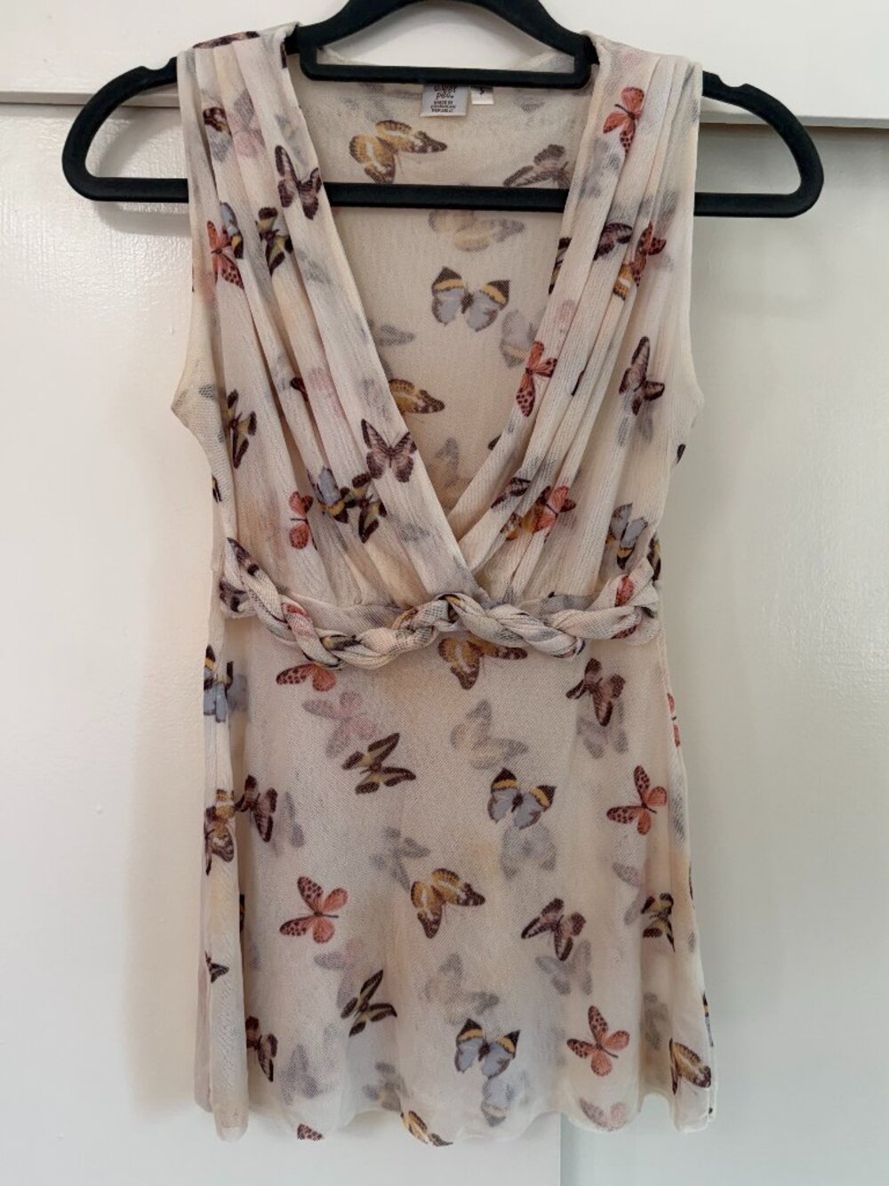 Sweat Pea Vintage Sleeveless V-Neck Tank Top Size Small